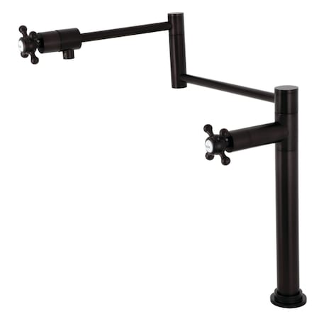 Kingston Brass Deck Mount Pot Filler, Oil Rubbed Bronze KS4705BX